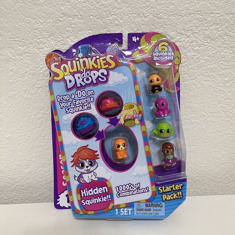 Squinkies 'do Drops Season 1 Starter Pack 6 Squinkies & 2 Do's Included 2016 NEW